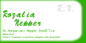 rozalia nepper business card